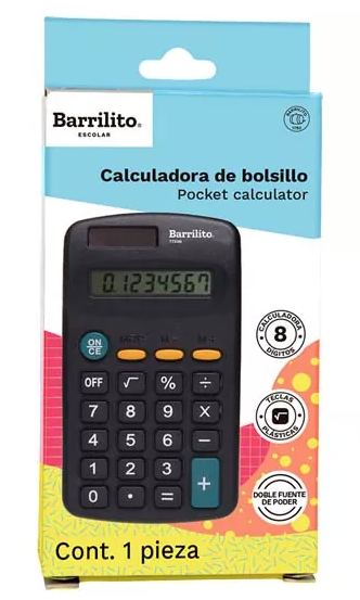 CALCULADORA BARRILITO 7723G  8 DIGITOS