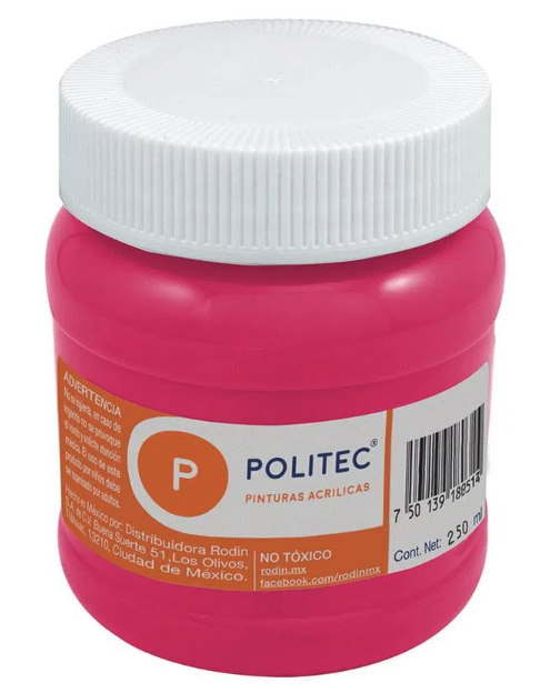 PINTURA ACRILICA POLITEC 250ML ROSA MEXICANO