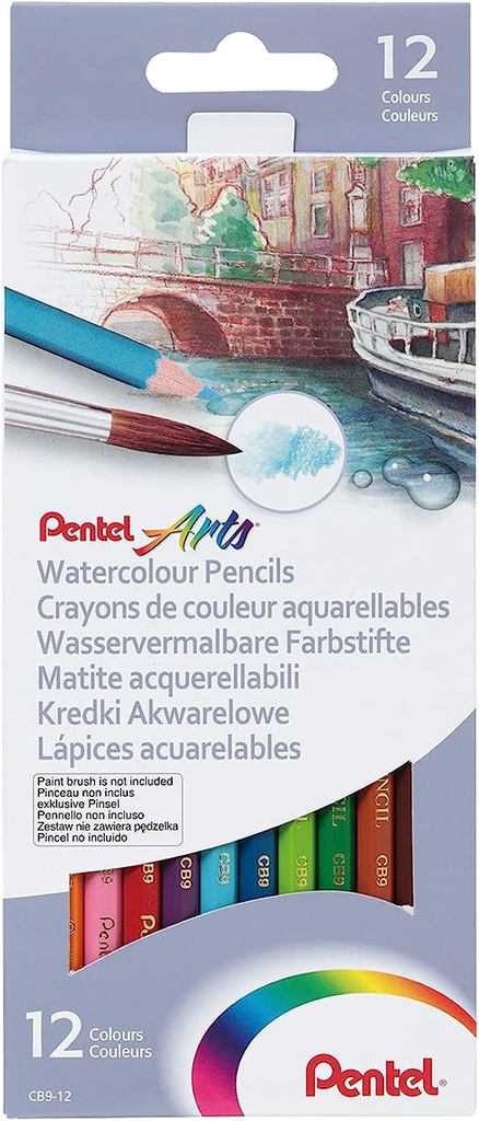COLORES PENTEL ARTE ACUARELABLES C/12