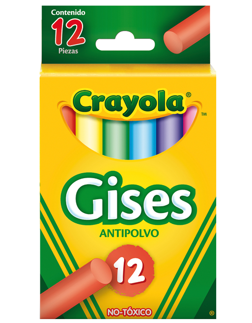 GIS CRAYOLA COMPRIMIDO DE COLORES C/12 SURTIDOS