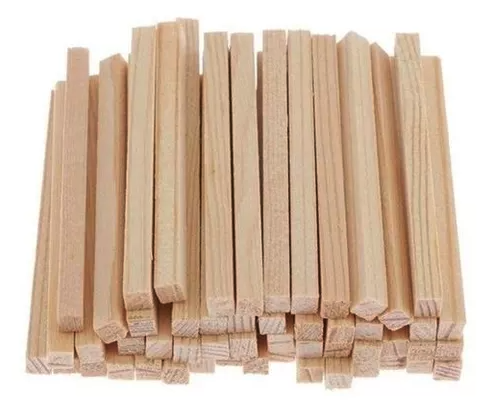 PALITO CUADRADO DE MADERA C/20 PZAS