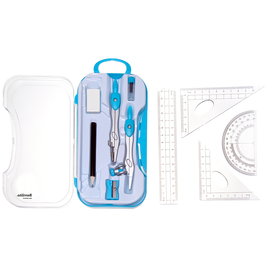 JUEGO DE GEOMETRIA ESTUCHE COMPACTO BARRILITO 8054EJG