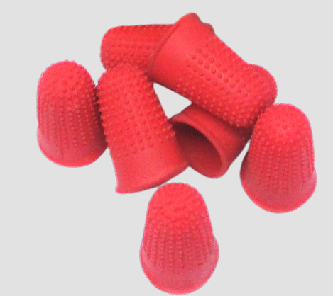 DEDAL DE HULE ROJO PAQ.C/10