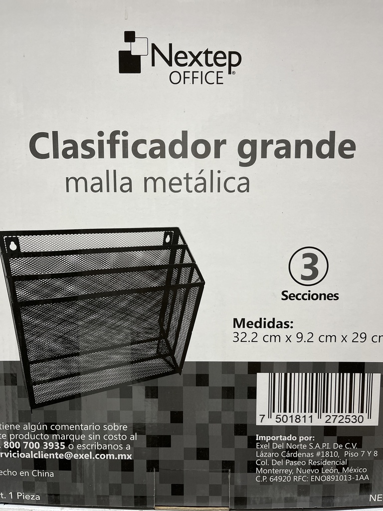 CLASIFICADOR MALLA METALICA 3 NIVELES