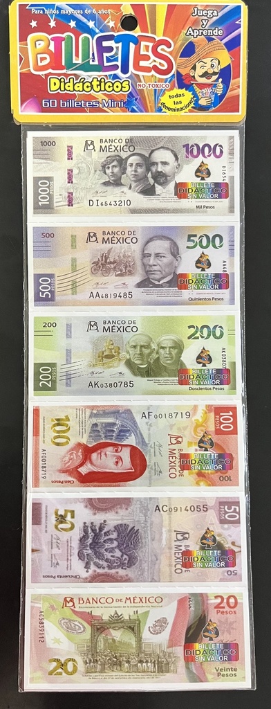 BILLETES MINIS DIDACTICOS