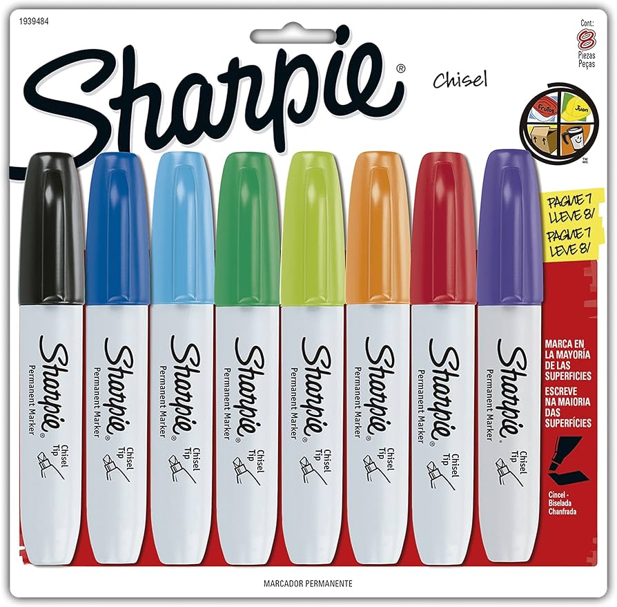 MARCADOR SHARPIE CHISEL SURTIDO C/7