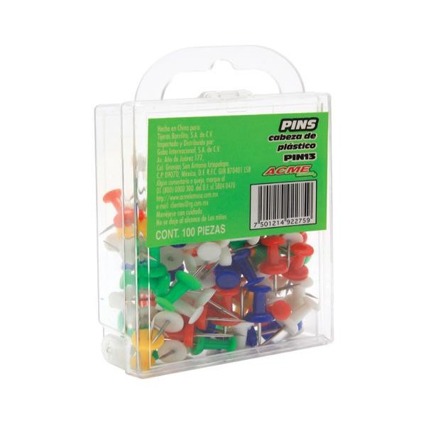 PINS ACME MODELO PIN13 CAJA C/100 PZAS.