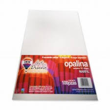 OPALINA BLANCA CARTA 125 GRS. PTE. C/100 PZAS.