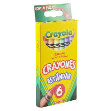 CRAYONES CRAYOLA CON 6 COLORES