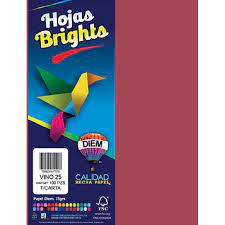 [10-657152] PAPEL DIEM CARTA BRIGHTS PTE C/100 25 VINO