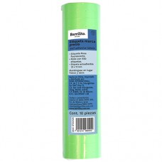[10-104836] ETIQUETA TRAK BARRILITO PTE C/10 ROLLOS VERDE