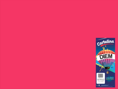 [10-657208] CARTULINA DIEM BRIGHTS 50X66 PTE. C/10 04 ROJO 