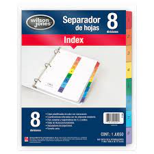 [10-102014] SEPARADOR WILSONJONES INDEX P1346 C/8 SEPARADORES