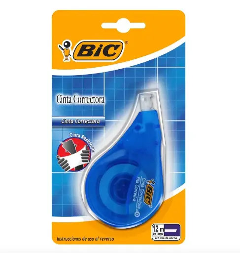 [10-132232] CORRECTOR BIC EN CINTA 12MTS.