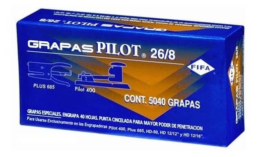 [10-100072] GRAPA PILOT 26/8.5 PARA 30 HOJAS CON 5000