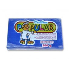 [10-120016] PLASTILINA POPULAR 200 GRS AZUL REY