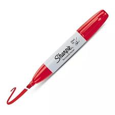 [10-130955] MARCADOR SHARPIE CHISEL PERMANENTE ROJO