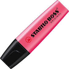 [17-BOSS-R] MARCADOR RESALTADOR STABILO BOSS ROSA