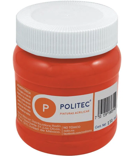 [09-31442] PINTURA ACRILICA POLITEC 250ML ROJO