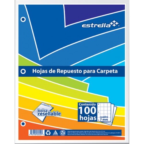 [10-396042] HOJA TRUSSEL ESTRELLA T/CARTA PTE.C/100 C 7MM