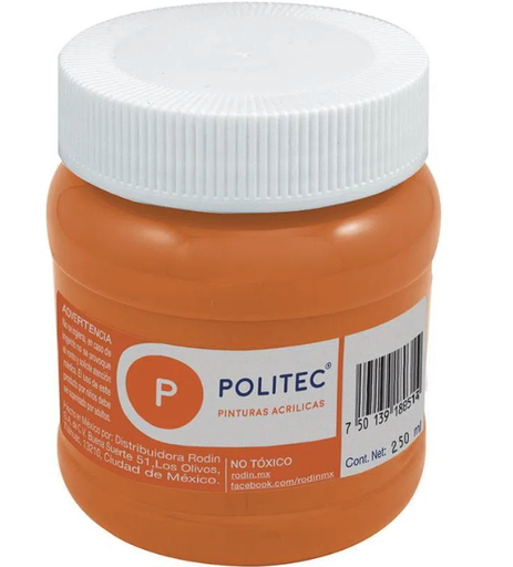 [09-30841] PINTURA ACRILICA POLITEC 250ML NARANJA
