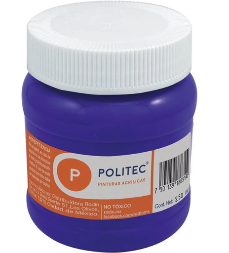 [09-31046] PINTURA ACRILICA POLITEC 250ML AZUL COBALTO