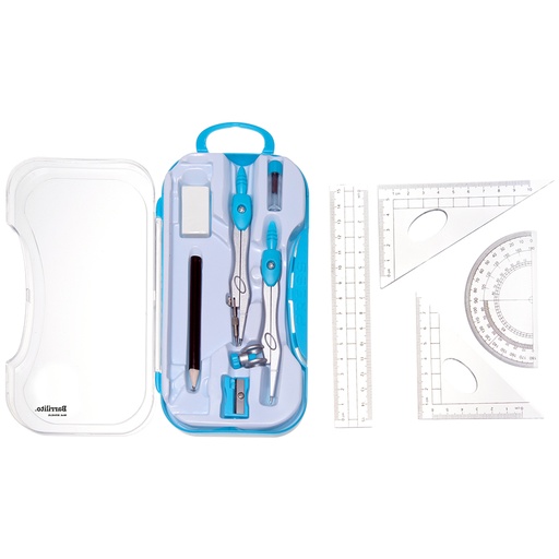 [10-104981] JUEGO DE GEOMETRIA ESTUCHE COMPACTO BARRILITO 8054EJG