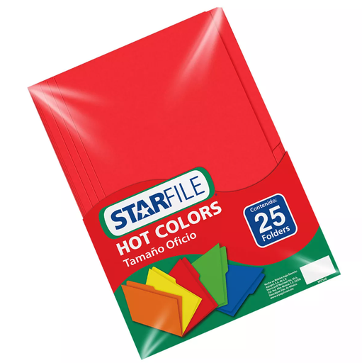 [10-302230] FOLDER OFICIO HOTCOLOR ROJO C/25