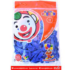 [10-195078] GLOBO DECORATOR # 9 C/50 PZAS. AZUL ROYAL