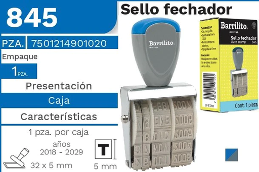 [10-104008] FECHADOR BARRILITO MOD.845 5MM
