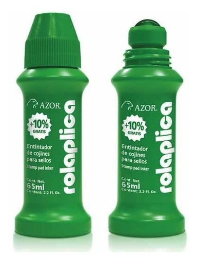 [10-372100] TINTA ROLAPLICA AZOR VERDE 60 CC.