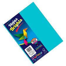 [10-657128] PAPEL DIEM CARTA BRIGHTS C/100 14 AZUL TURQUESA