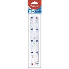 [13-20ASA] REGLA MAPED C/ASA PLASTICO 20CM