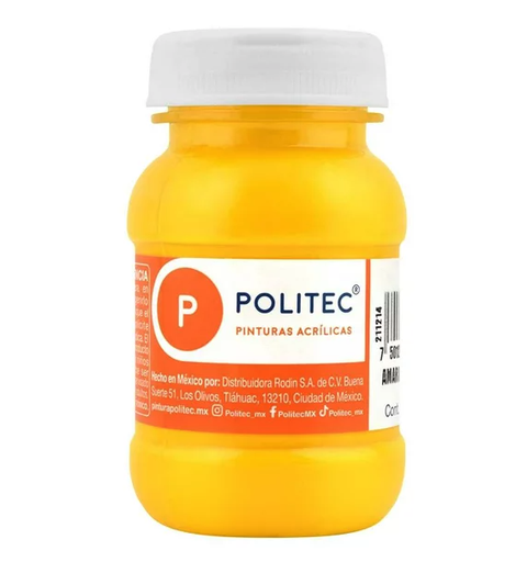 [10-234132] PINTURA POLITEC 100ML AMARILLO MEDIO