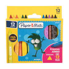[10-130344] CRAYON PAPERMATE TRIANGULAR C/12 JUMBO