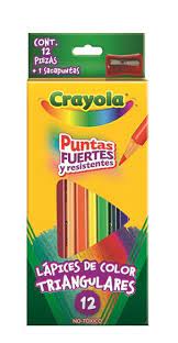 [10-134202] COLORES CRAYOLA TRIANGULAR C/12 LARGOS