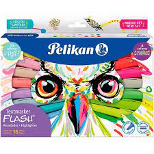 [10-328780] MARCADOR PELIKAN TEXTMARKER FLASH BUHO C/16 PZAS