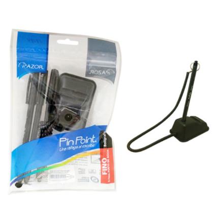 [13-6806N] BOLIGRAFO AZOR PINPOINT C/BASE C/3 NEGRO
