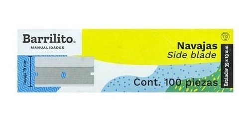 [10-104956] REPUESTO DE NAVAJA UN FILO BARRILITO C/100