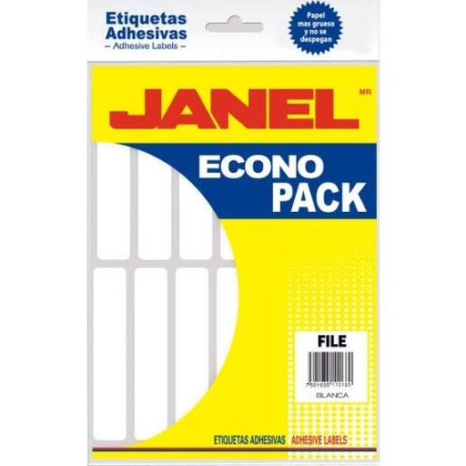 [09-JAN20BCA] ETIQUETA JANEL BLANCA NO.20 19X98MM