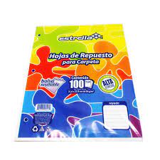 [10-396038] HOJA TRUSSEL 557 ESTRELLA T/CARTA PTE. C/100 RAYA