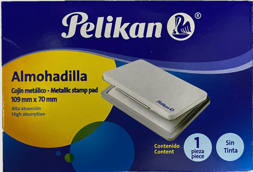 [10-328323] COJIN PARA SELLO PELIKAN METALICO NO.1 SECO 109X70MM