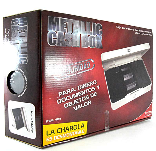 [10-680030] CAJA METALICA PARA DINERO KW MOD.404 30.5X23X7.5