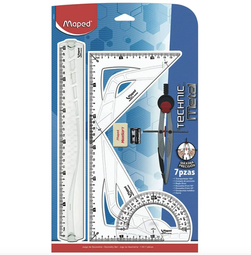 [10-384488] JUEGO GEOMETRICO MAPED TECHNIC METAL