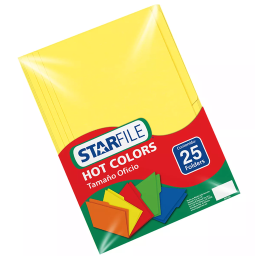 [10-302224] FOLDER STARFILE HOT COLORS OFICIO PTE. C/25 AMARILLO
