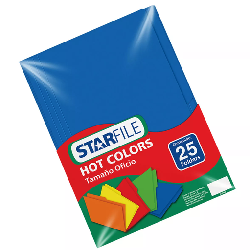[10-302226] FOLDER STARFILE HOT COLORS OFICIO PTE. C/25 AZUL