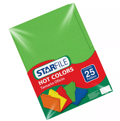 [10-302232] FOLDER STARFILE HOT COLORS OFICIO PTE. C/25 VERDE
