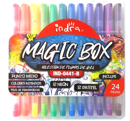 [10-630116] BOLIGRAFO GEL INDRA GLITTER C/24 IND.0441A
