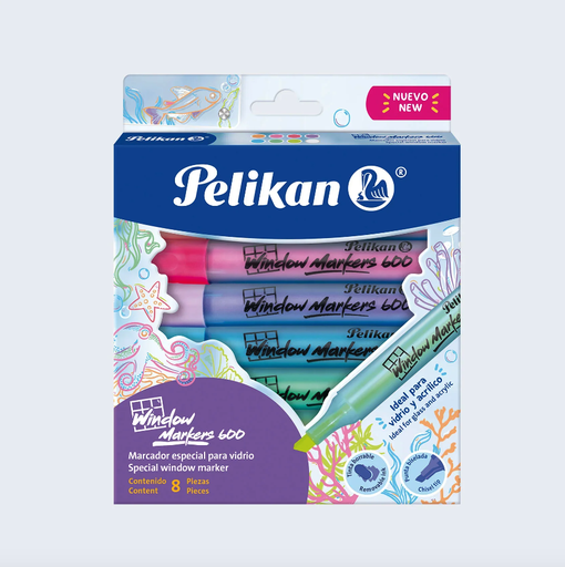 [10-328784] MARCADOR PELIKAN WINDOW MARKER C/8 NEON
