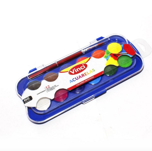 [10-170468] ACUARELA VINCI MINI ESTUCHE PLASTICO C/12
